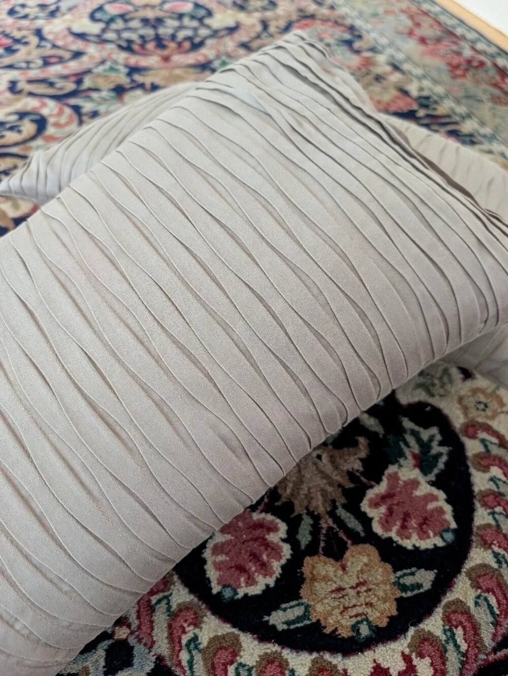 NICOLE MILLER HOME shutter pleated lumbar pillow pair